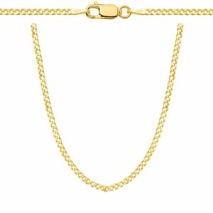 POZŁACANY SREBRNY ŁAŃCUSZEK PANCERKA 925 585 - 2MM