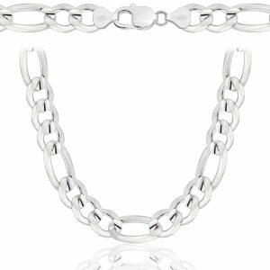 SREBRNY ŁAŃCUSZEK FIGARO 925 - 10,3MM