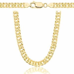 POZŁACANY SREBRNY ŁAŃCUSZEK ROMBO 925 585 - 7MM