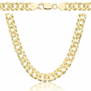 POZŁACANY SREBRNY ŁAŃCUSZEK ROMBO 925 585 - 8,5MM