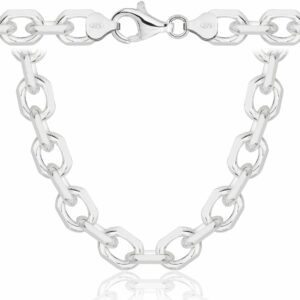 SREBRNY ŁAŃCUSZEK ANKIER 925 - 9MM