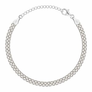 SREBRNA BRANSOLETKA BISMARK 925 - 4,5MM