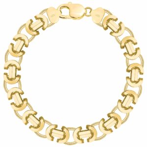 POZŁACANA SREBRNA BRANSOLETKA ETRUSKA 925 585 - 11,2MM