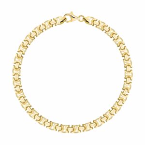 POZŁACANA SREBRNA BRANSOLETKA ETRUSKA 925 585 - 5,6MM