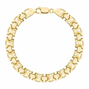 POZŁACANA SREBRNA BRANSOLETKA ETRUSKA 925 585 - 8,5MM