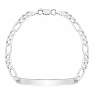 SREBRNA BRANSOLETKA FIGARO Z BLASZKĄ 925 - 4,5MM