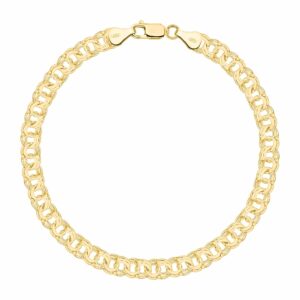 POZŁACANA SREBRNA BRANSOLETKA GALIBARDI 925 585 - 6,5MM