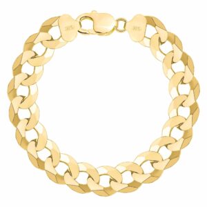 POZŁACANA SREBRNA BRANSOLETKA PANCERKA 925 585 - 12,5MM