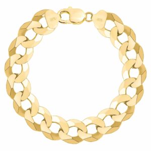 POZŁACANA SREBRNA BRANSOLETKA PANCERKA 925 585 - 14MM