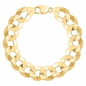 POZŁACANA SREBRNA BRANSOLETKA PANCERKA 925 585 - 15MM