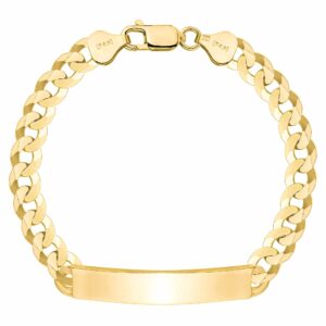 POZŁACANA SREBRNA BRANSOLETKA PANCERKA Z BLASZKĄ 925 585 - 7,5MM