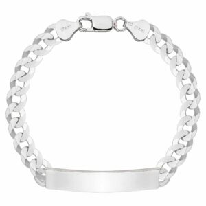 SREBRNA BRANSOLETKA PANCERKA Z BLASZKĄ 925 - 7,5MM