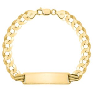 POZŁACANA SREBRNA BRANSOLETKA PANCERKA Z BLASZKĄ 925 585 - 8,5MM