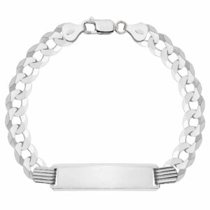 SREBRNA BRANSOLETKA PANCERKA Z BLASZKĄ 925 - 8,5MM