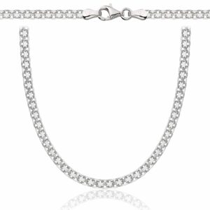 SREBRNY ŁAŃCUSZEK BISMARK 925 - 3MM