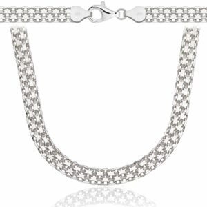 SREBRNY ŁAŃCUSZEK BISMARK 925 - 6MM