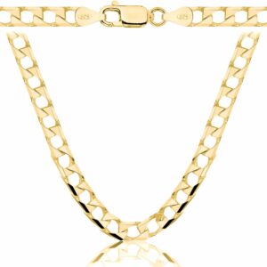 POZŁACANY SREBRNY ŁAŃCUSZEK CUBANA 925 585 - 5,2MM