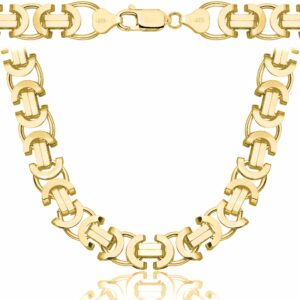 POZŁACANY SREBRNY ŁAŃCUSZEK ETRUSKA 925 585 - 10MM