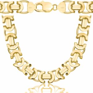 POZŁACANY SREBRNY ŁAŃCUSZEK ETRUSKA 925 585 - 11,2MM