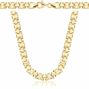 POZŁACANY SREBRNY ŁAŃCUSZEK ETRUSKA 925 585 - 6,2MM