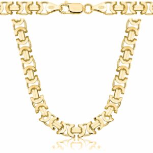 POZŁACANY SREBRNY ŁAŃCUSZEK ETRUSKA 925 585 - 7MM