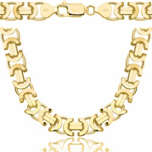 POZŁACANY SREBRNY ŁAŃCUSZEK ETRUSKA 925 585 - 8,5MM