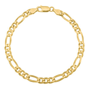 POZŁACANA SREBRNA BRANSOLETKA FIGARO 925 585 - 5,5MM