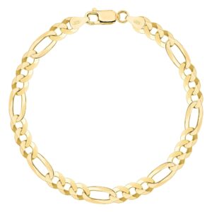 POZŁACANA SREBRNA BRANSOLETKA FIGARO 925 585 - 7MM