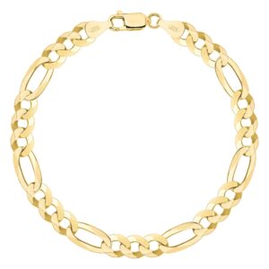 POZŁACANA SREBRNA BRANSOLETKA FIGARO 925 585 - 8MM
