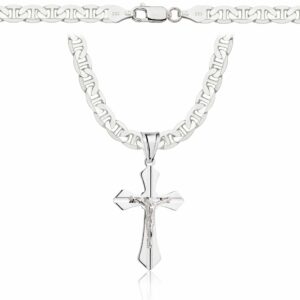 SREBRNY ŁAŃCUSZEK GUCCI Z KRZYŻYKIEM 925 - 5,5MM