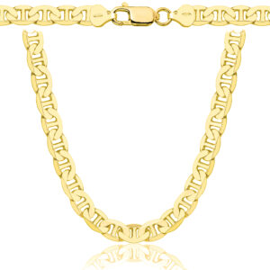 POZŁACANY SREBRNY ŁAŃCUSZEK GUCCI 925 585 - 6,5MM