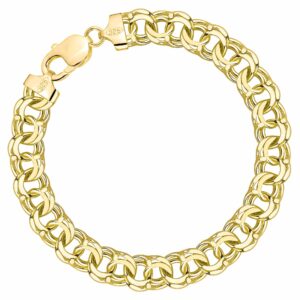 POZŁACANA SREBRNA BRANSOLETKA GALIBARDI 925 585 - 10MM