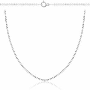 SREBRNY ŁAŃCUSZEK KOSTKA 925 - 1,5MM