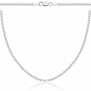 SREBRNY ŁAŃCUSZEK KOSTKA 925 - 2MM