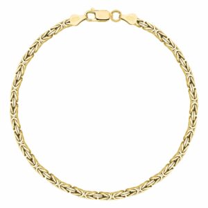 POZŁACANA SREBRNA BRANSOLETKA KRÓLEWSKA 925 585 - 3MM