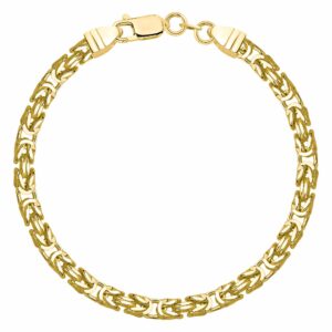 POZŁACANA SREBRNA BRANSOLETKA KRÓLEWSKA 925 585- 4,5MM