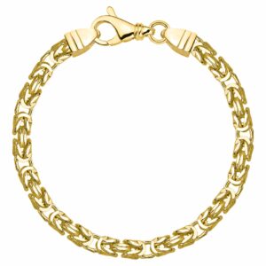 POZŁACANA SREBRNA BRANSOLETKA KRÓLEWSKA 925 585 - 5,2MM