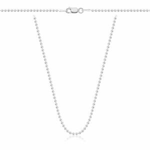 SREBRNY ŁAŃCUSZEK KULKOWY 925 - 1,6MM