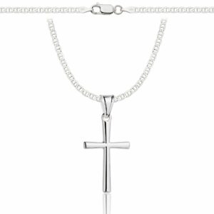 SREBRNY ŁAŃCUSZEK GUCCI Z KRZYŻYKIEM 925 - 2,6MM