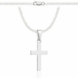 SREBRNY ŁAŃCUSZEK GUCCI Z KRZYŻYKIEM 925 - 2,6MM