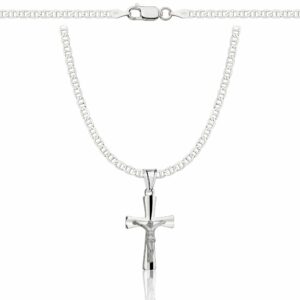 SREBRNY ŁAŃCUSZEK GUCCI Z KRZYŻYKIEM 925 - 2,6MM