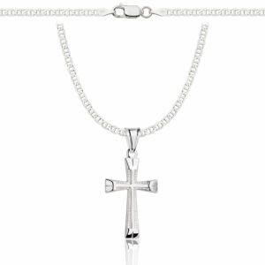 SREBRNY ŁAŃCUSZEK GUCCI Z KRZYŻYKIEM 925 - 2,6MM