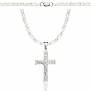 SREBRNY ŁAŃCUSZEK GUCCI Z KRZYŻYKIEM 925 - 3,5MM