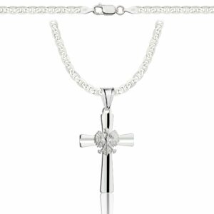 SREBRNY ŁAŃCUSZEK GUCCI Z KRZYŻYKIEM 925 - 3,5MM