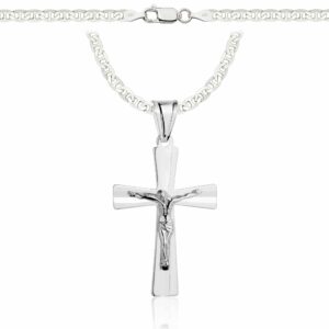 SREBRNY ŁAŃCUSZEK GUCCI Z KRZYŻYKIEM 925 - 3,5MM