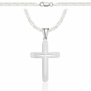 SREBRNY ŁAŃCUSZEK GUCCI Z KRZYŻYKIEM 925 - 3,5MM