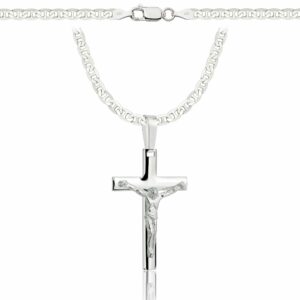 SREBRNY ŁAŃCUSZEK GUCCI Z KRZYŻYKIEM 925 - 3,5MM