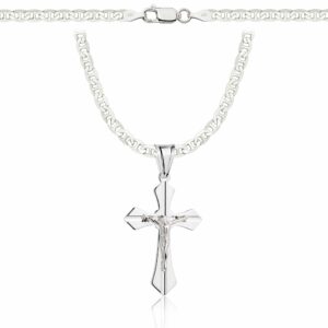 SREBRNY ŁAŃCUSZEK GUCCI Z KRZYŻYKIEM 925 - 3,5MM