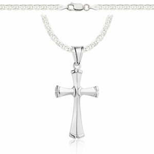 SREBRNY ŁAŃCUSZEK GUCCI Z KRZYŻYKIEM 925 - 3,5MM