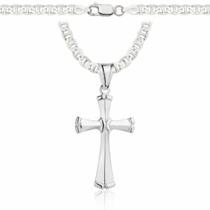 SREBRNY ŁAŃCUSZEK GUCCI Z KRZYŻYKIEM 925 - 4,5MM